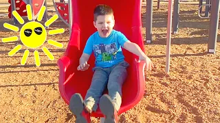 Caleb PLAYS at 2 FUN OUTDOOR PARKS in 1 DAY!! Caleb and MOMMY GO TO THE BEST PARK PLAYGROUND EVER!