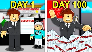 100 DAYS as a PRINCIPAL In Roblox Brookhaven.. 🏫