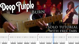 Deep Purple - Burn guitar solo lesson (with tablatures and backing tracks)
