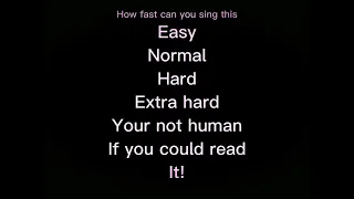 How fast can you sing?  ￼