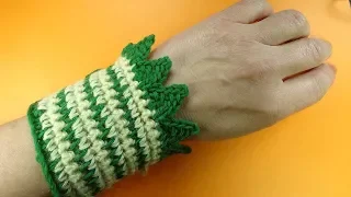 ЗУБЧАТАЯ КАЙМА крючком Crochet border edging  урок вязания крючком 368