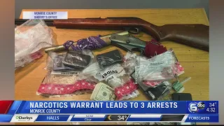 Three arrested in Monroe County narcotics bust