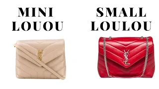 SAINT LAURENT YSL SMALL LOULOU VS MINI LOULOU/Size, Capacity and Mod shots