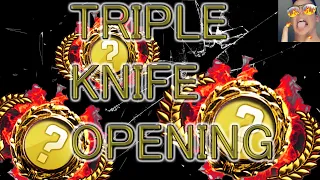 LUCKIEST TRIPLE KNIFE OPENING IN CSGO HISTORY!!!
