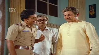 Police Enquiring Dr.Rajkumar About Wife Death | Best Scene From Kannada Movies | Gayathri