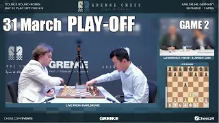 Ding Liren vs Vincent Keymer PLAY-OFF #GRENKE Chess Classic 2024 GAME 2