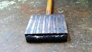 Wild Damascus steel.  Making a blade