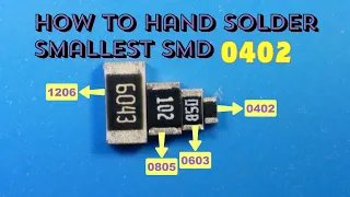 Andonstar-- How to Hand Solder 0402 Smallest SMT/SMD Resistor Components #0402 #smd