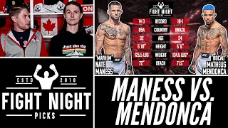 UFC Vegas 80: Nate Maness vs. Matheus Mendonca Preview & Prediction