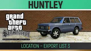 GTA San Andreas: Definitive Edition - Huntley Location - Export List #3 🏆