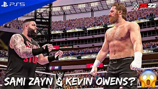 WWE 2K22 - Sami Zayn & Kevin Owens vs. The Usos - Tag Team Championship Match at WrestleMania 39