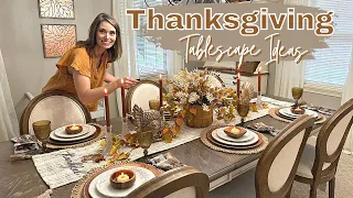BEAUTIFUL THANKSGIVING TABLESCAPE IDEAS | SIMPLE THANKSGIVING DINNER TABLE SETTING