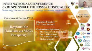 ICRTH2021 Professional Forum 12 - Responsible Tourism and SDGs Prosperity
