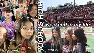 HIGH SCHOOL WEEKEND IN MY LIFE | football game, pep rally, street fair, work + more