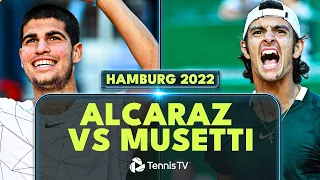 Carlos Alcaraz vs Lorenzo Musetti Rollercoaster Match! | Hamburg 2022 Final Extended Highlights