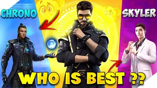 Skyler Vs Dj Alok Vs Chrono CR7 Ability| Best Charecter in Garena Freefire After Update | Pri Gaming