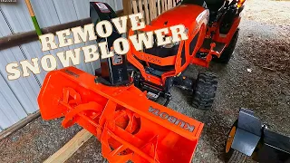 Oh My! Removing a Kubota BX2816 Front Snowblower from Kubota BX2680 Tractor