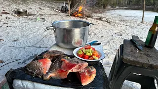 PESCARIA FARTA COM CALDEIRADA NO ACAMPAMENTO