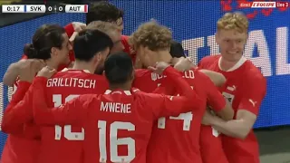 Christoph Baumgartner Goal - Slovakia vs Austria (0-2), Goals Results And Extended Highlights-2024.