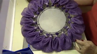 A Poly Burlap Flower Wreath with a New Petal