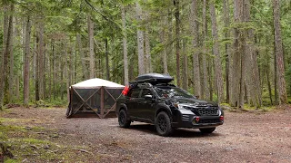 Vevor Instant Tent camping trip with my Dog 🐕 Subaru Outback Wilderness