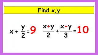 🔴A Beautiful Algebra Problem | Find the Value Of X, Y