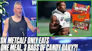 DK Metcalf Says He Eats One Meal & 3 Bags Of Candy A Day?! | Pat McAfee Reacts