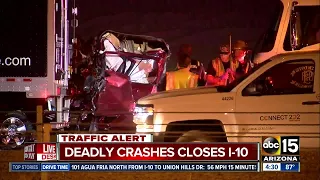 Truck driver killed in crash on I-10 in Phoenix