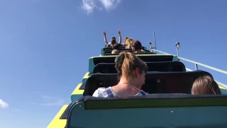 Riding the Steel Eel at Sea World San Antonio