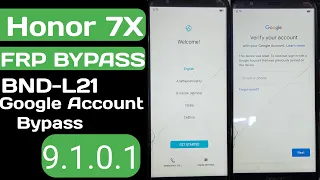 Honor 7X Frp Bypass || BND-L21 Google Account Bypass 9.1.0.1 || FRP BYPASS 2021