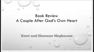 Zechariah and Elizabeth. Patners with pure hearts. CH. 8. A couple after God's heart. AMPG BK REVIEW