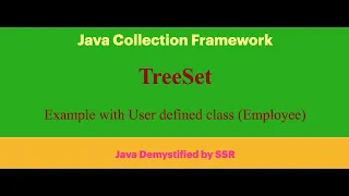 Collection Framework : TreeSet Implementation with Employee class