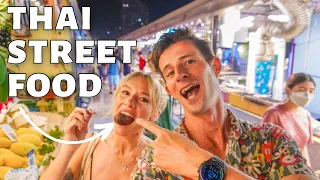 BEST Night Market in Bangkok! Trying Thai Street Food At Ratchada Night Market