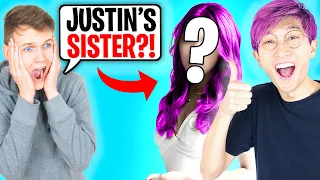 Can LankyBox Play Roblox With Their TWIN SISTER!? (JUSTINE PLAYS ADOPT ME!?)