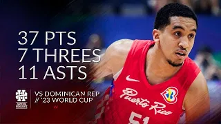Tremont Waters 37 pts 7 threes 11 asts vs Dominican Rep World Cup 2023