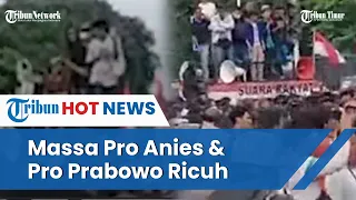 Adu Orasi Berujung Ricuh, Massa Pendukung Anies vs Pro Prabowo di Patung Kuda