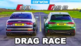 Audi S8 v Audi RS6 - DRAG RACE