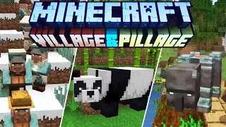 Minecraft 1.14 & 1.15 News : Village & Pillage Update! Panda's Bamboo, Scafolding & Crossbows