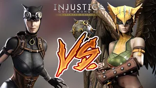 Injustice Gods Among Us - Catwoman Vs. Hawkgirl (Hard) Walkthrough | RozZ99