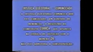 Horário Gratuito de Propaganda Eleitoral - última exibição - 12/11/1989