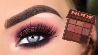 Huda Beauty Nude RICH Obsessions Eyeshadow Palette | Smokey Eye Makeup Tutorial