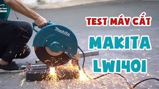 Mở hộp và cắt thử máy cắt sắt bàn Makita LW1401 |  Êm, Nhanh, Bén