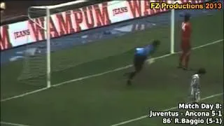 Serie A 1992-1993, day 8 Juventus - Ancona 5-1 (R.Baggio 2nd goal)