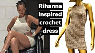 RIHANNA crochet dress | crochet halter dress | crochet halter top