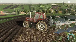 Fiat 180-90 Hard hill ploughing - Farming simulator 19