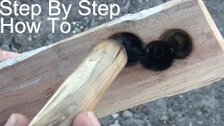 How to: Bow Drill Fire / Primitive Friction Ember Making / Step By Step Instructions.