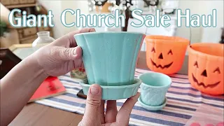 Giant Church Sale Thrift Haul ||  Thrifting for Home Decor