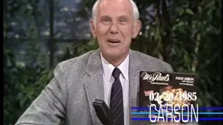 Blooper: Johnny Carson Can't Stop Laughing While Welcoming New Sponsor