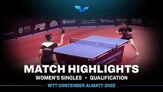 Zang Xiaotong vs Alsu Saparova | WS | WTT Contender Almaty 2022 (Qual)
