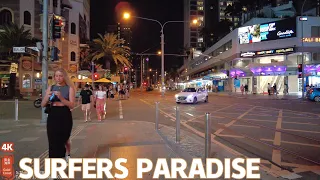 [4k] Explore Surfers Paradise Tuesday 13 Feb 2024 | Gold Coast | Queensland | Australia
